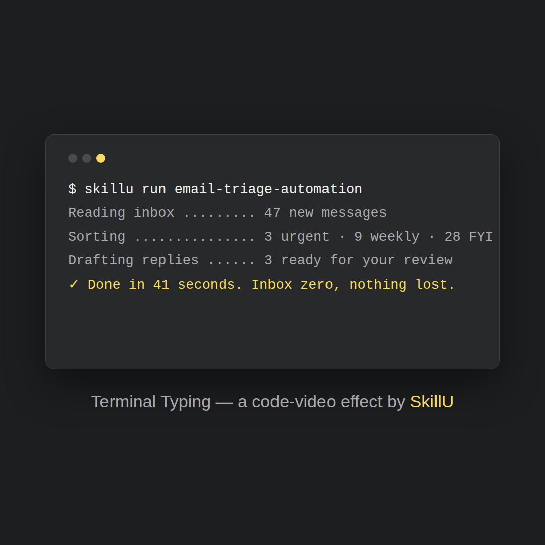 Terminal Typing Video preview